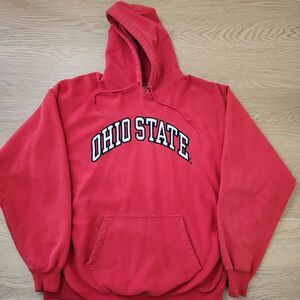 Ohio State Hoodie Mens XL Red Sweatshirt Pullover Buckeyes OSU Heavy Knit
